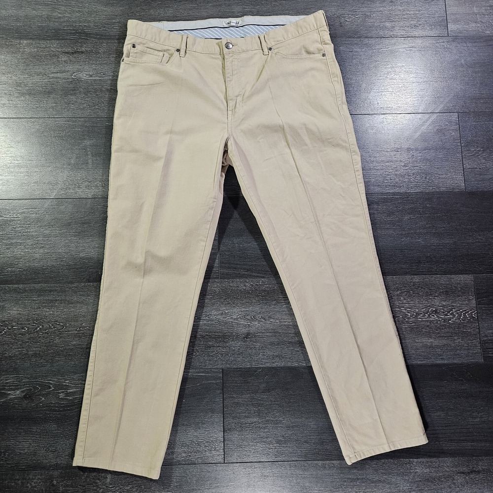 Peter Millar Crown Vintage Canvas Pants‎ Men 40x31 Khaki Stretch Travel Commuter